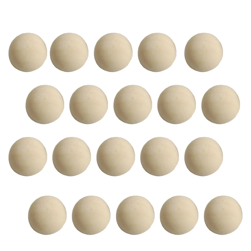 100 Pcs Split Wood Ball Half Craft Mini Hemisphere Unfinished Wooden Balls Girls