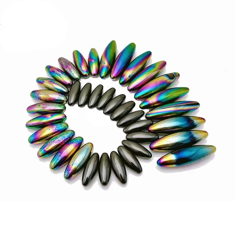 Ímãs de geladeira pretos coloridos, bola magnética forte de rugby, pedra caída, contas magnéticas ovais, massageador de cuidados de saúde, brinquedo para aliviar o estresse