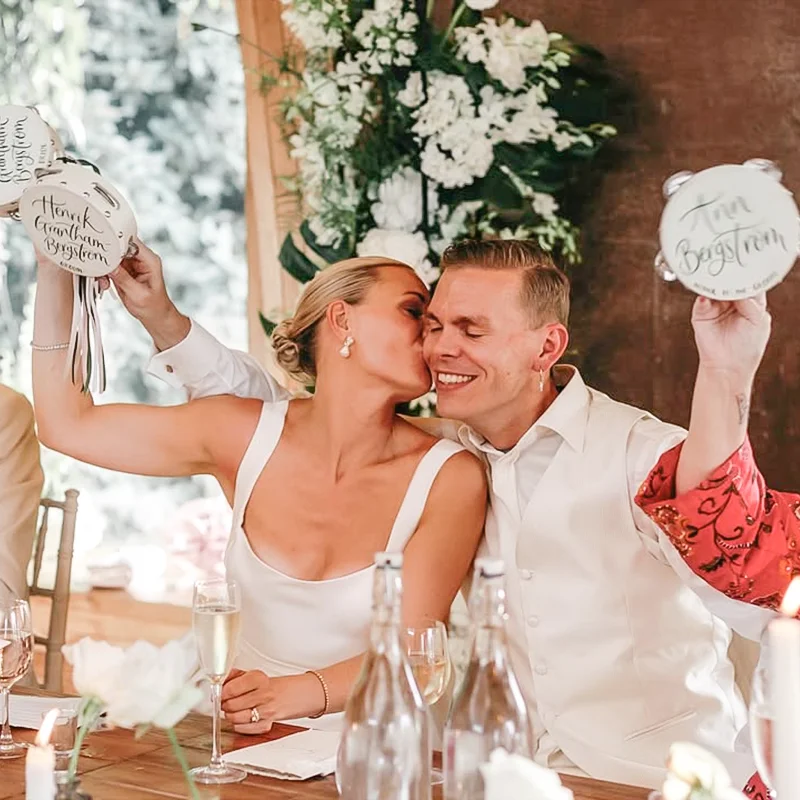 10-50 Stück MINI Tamburine für Hochzeiten, Handtrommel aus Schafsfell, Musikinstrument für Hochzeitsempfänge, Hochzeitsfeiern (4/6 Zoll) – Detail 4