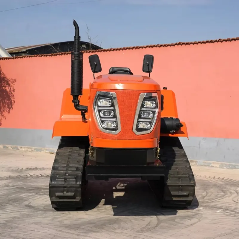 Crawler Tractor Multifunctional 60HP Rotary Tiller Amphibious Ploughing Machine Ride On Agricultural Cultivator Customizable FOB