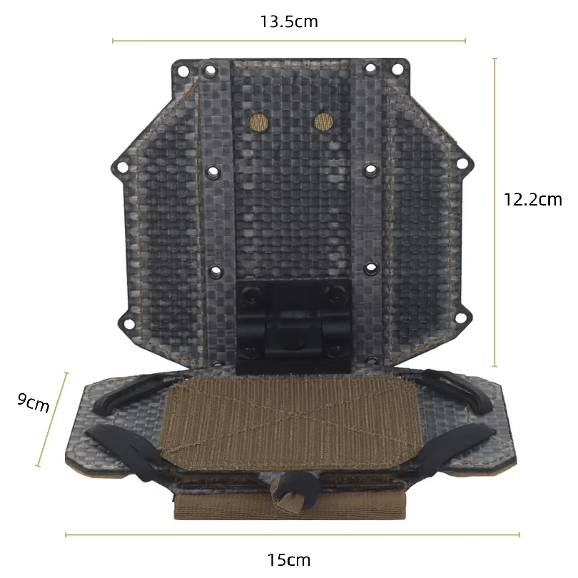Tactical Concealed Phone Holder with Removable Hook & Loop Panel, Height adjustable Foldable Navigation Board Airsoft