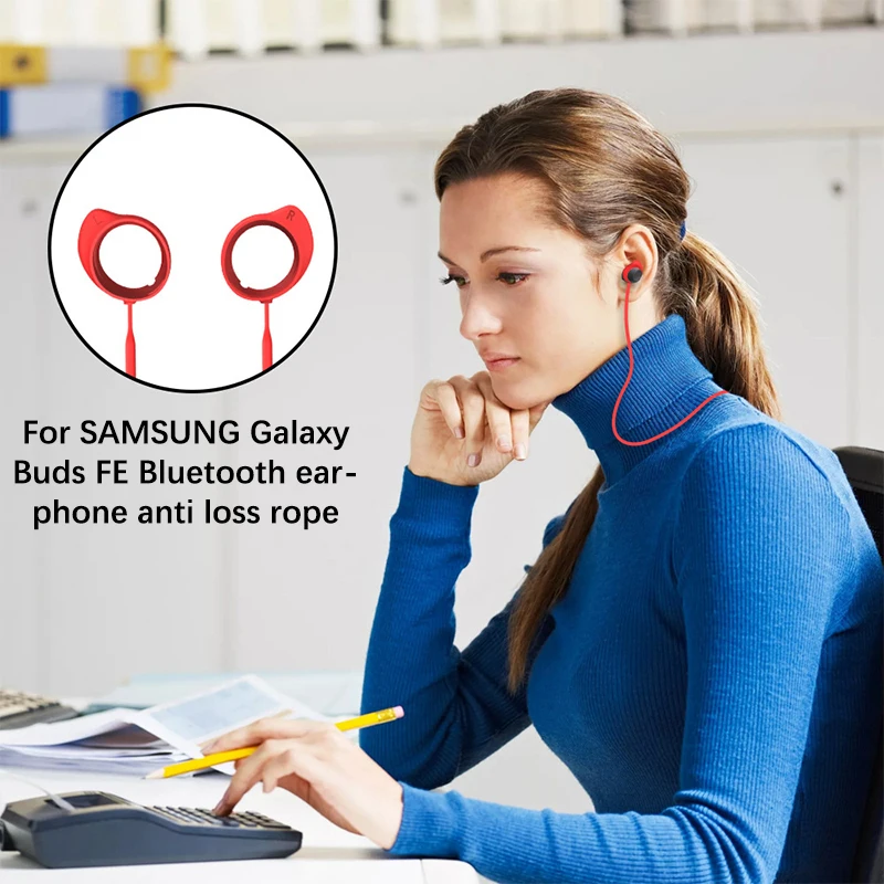 حزام سماعات أذن سيليكون مضاد للفقد ، حبل حامل سماعات الأذن ، سماعة رأس كابل ، حبل خيط العنق ، براعم المجرة FE #2