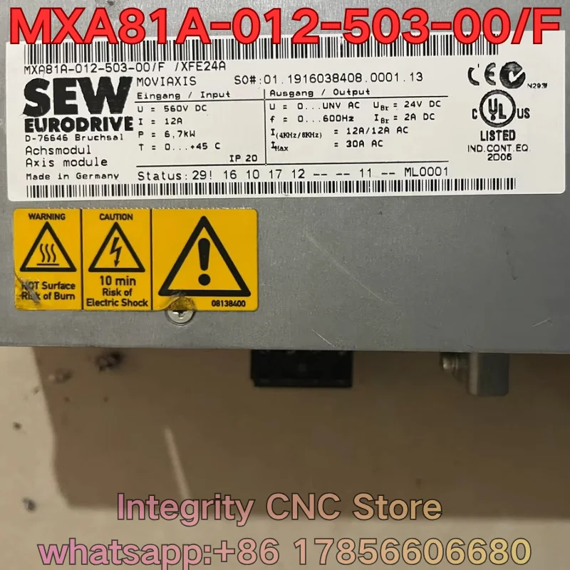 Second-hand MXA81A-012-503-00/F frequency inverter, function test normal - view 5