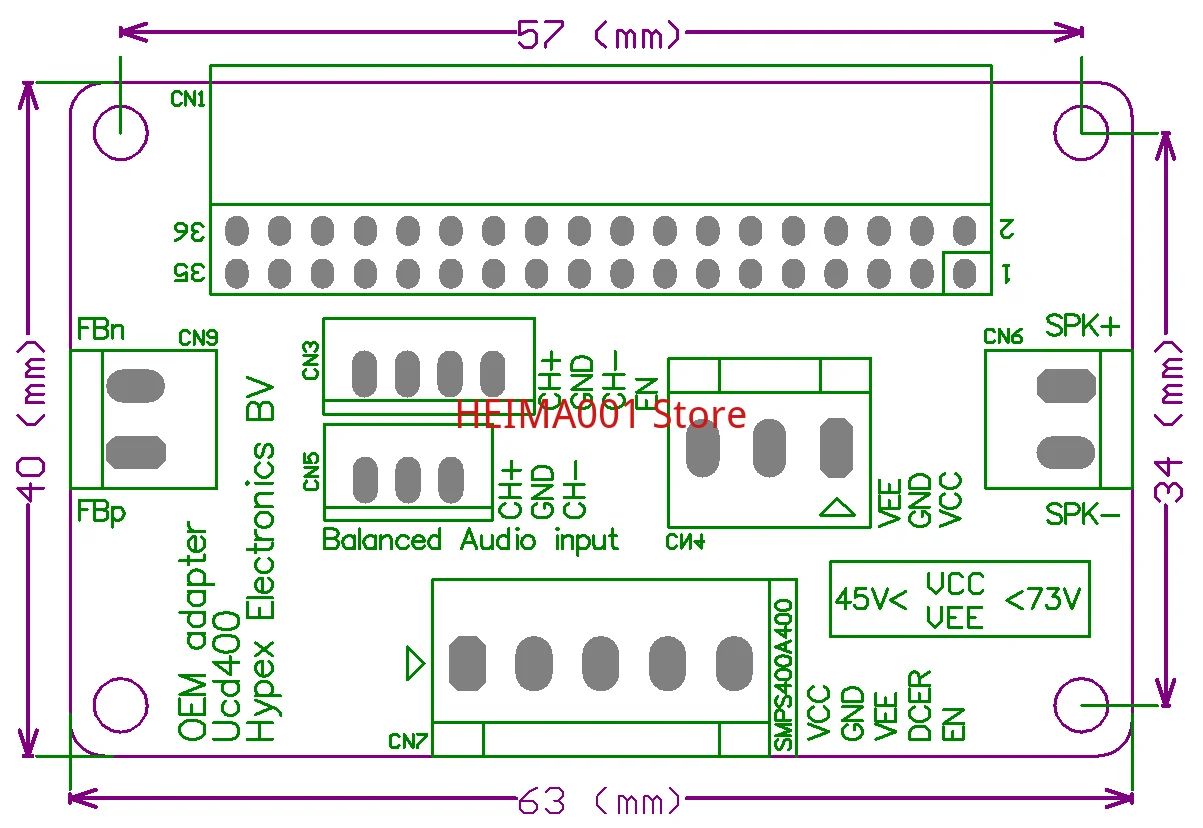 UCD400 poziom HIFI 400W cyfrowa płyta wzmacniacza mocy dużej mocy/moduł DIY płytka interfejsu