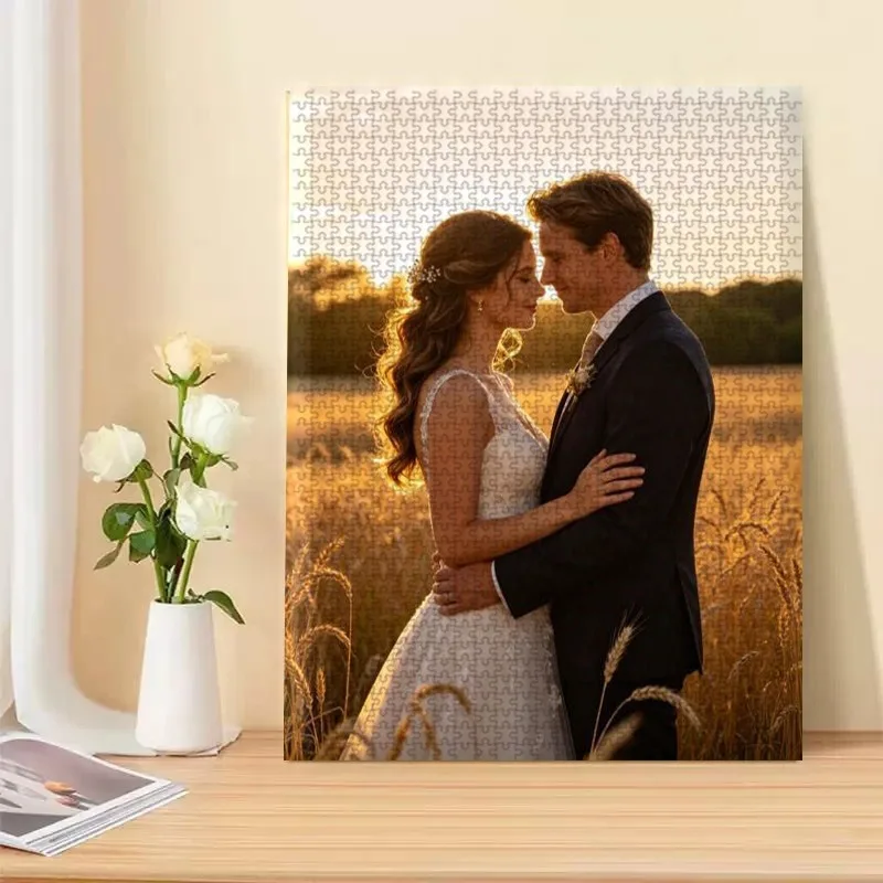 35/300/500/1000pcs Personalized Custom Photo Puzzle Family Photos Parent-Child Interactive Diy Assemble Game Toy