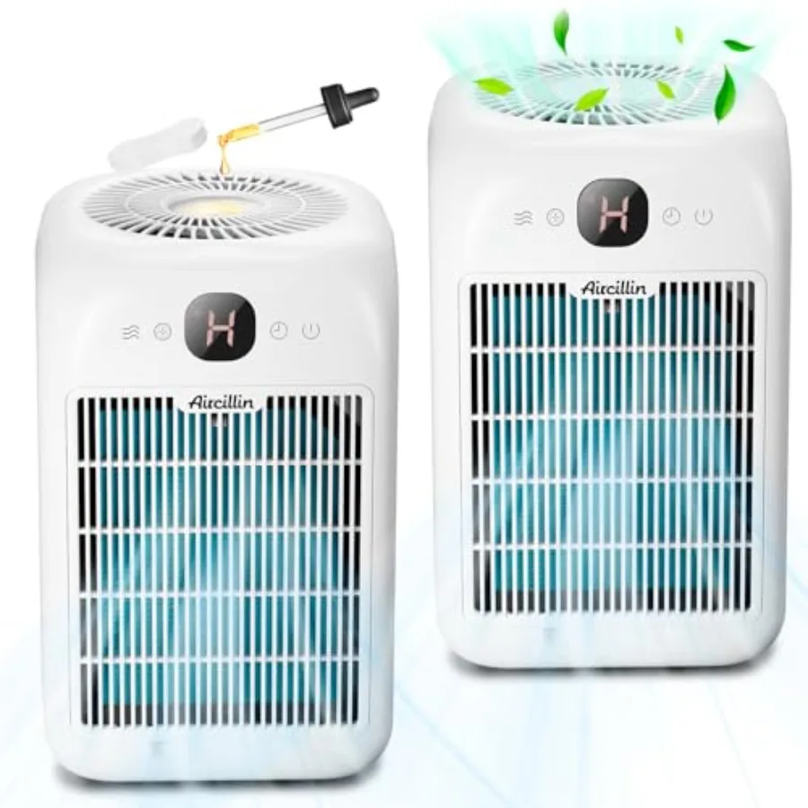 

Aircillin Air Purifiers for Home Large Room Up to 908 Sq Feet Each HEPA Air Purifiers for Bedroom with Aromatherapy HEPA Filter