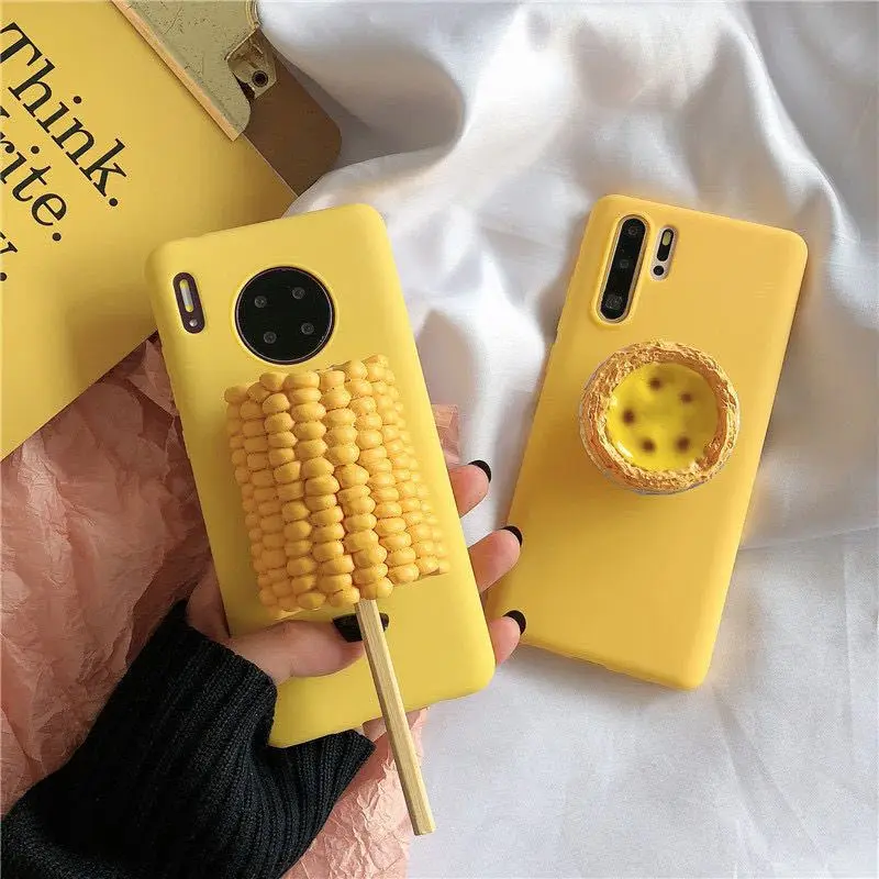 Funda de teléfono 3D Corn Cob Egg Tart IPhone 15 14 Promax nueva todo incluido 13 8/7 suave 12/11 hembra XR funda de teléfono