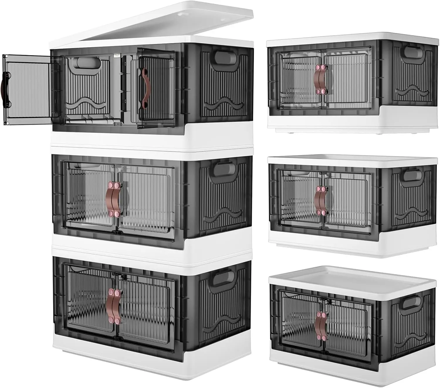 192 QT Storage Bins with Lids, Large Plastic Storage Bins Closet Organizers and Storage, Foldable Stackable Storage Containers