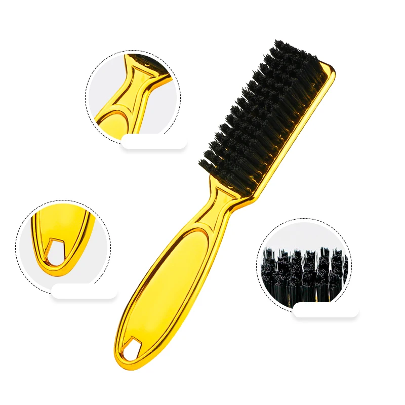 Fade Brush Hair Comb Scissors Cleaning Brush Barber Shop Skin Plastic Handle Hairdressing Soft Cleaning Brush Hair Styling Tools