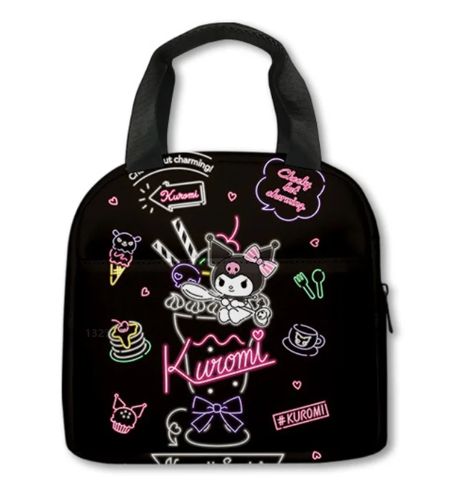 Sanrio Kuromi Backpack Sanrio Backpack Pencil Bag Student Primary and Middle Kawaii Cartoon Mochila Zipper Sports Shoulders