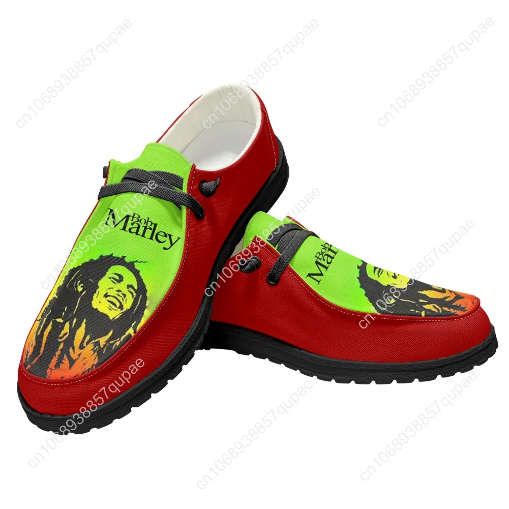 

Bob Marley Casual Shoes Jamaica Singer Reggae Rock Men Woman Flat Shoe Lightweight Shoe