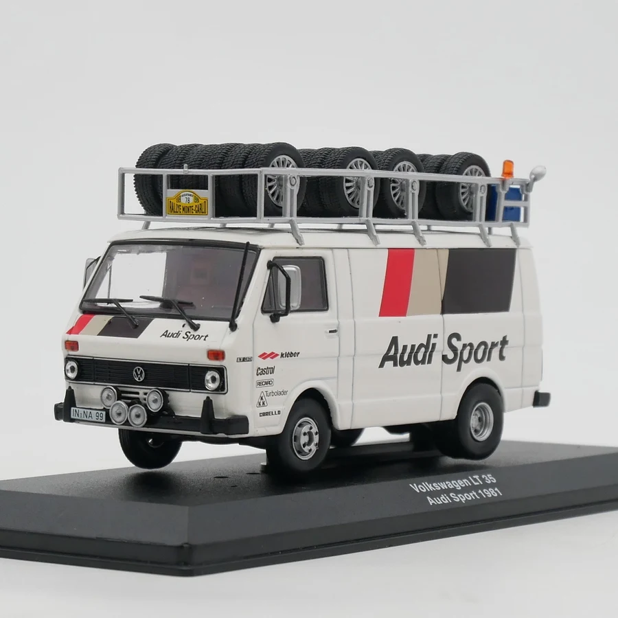 Ixo 1:43 Scale Diecast Alloy Volkswagen LT 35 Audi Sport 1981 Toys Cars Model Classics Nostalgia Adult Gifts Souvenir Display