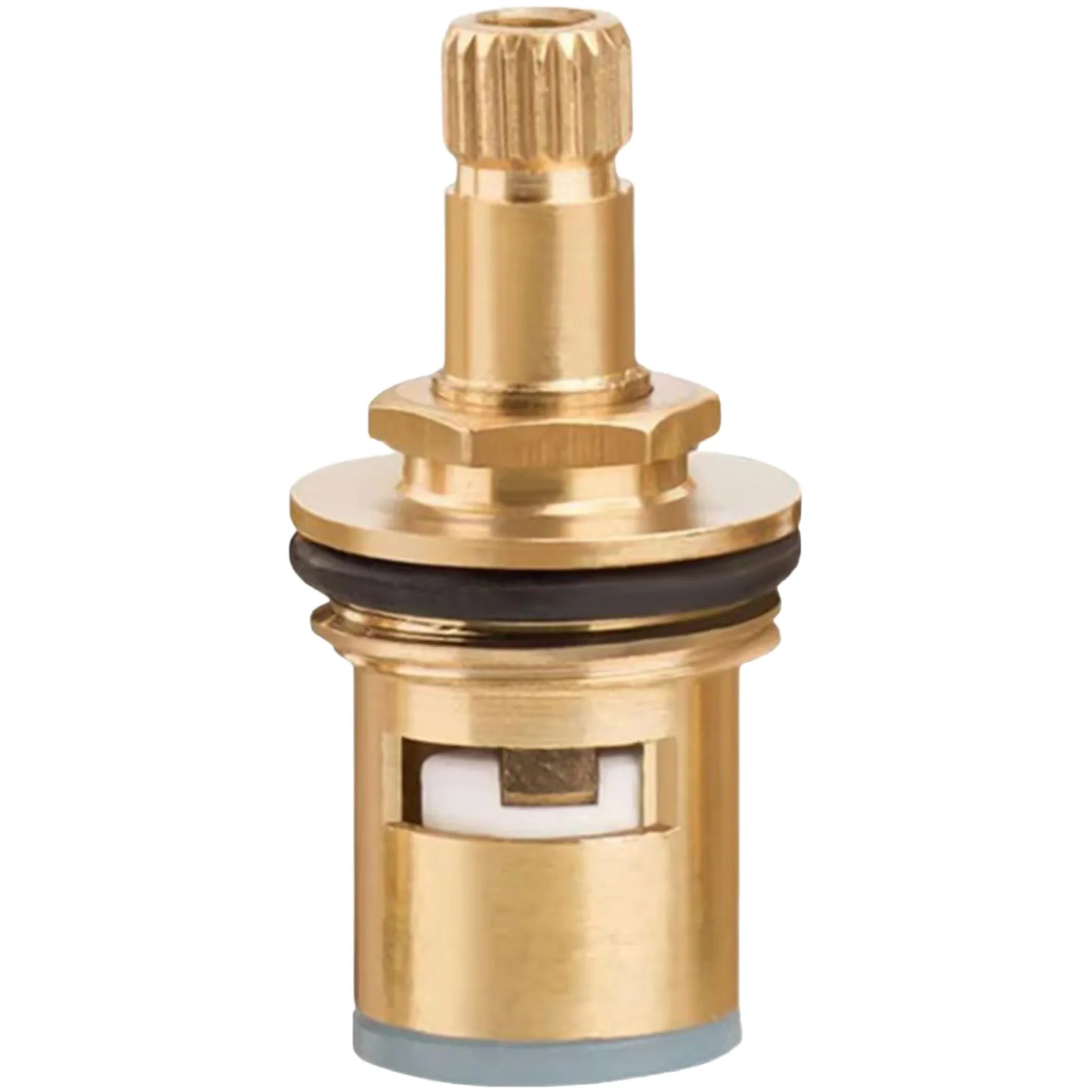 Half Inch Faucet Ceramic Valve Cartridge 1 Piece Brass Quick Open Tap Stem Core for Angle Valve Single Cold and Hot Water Faucet