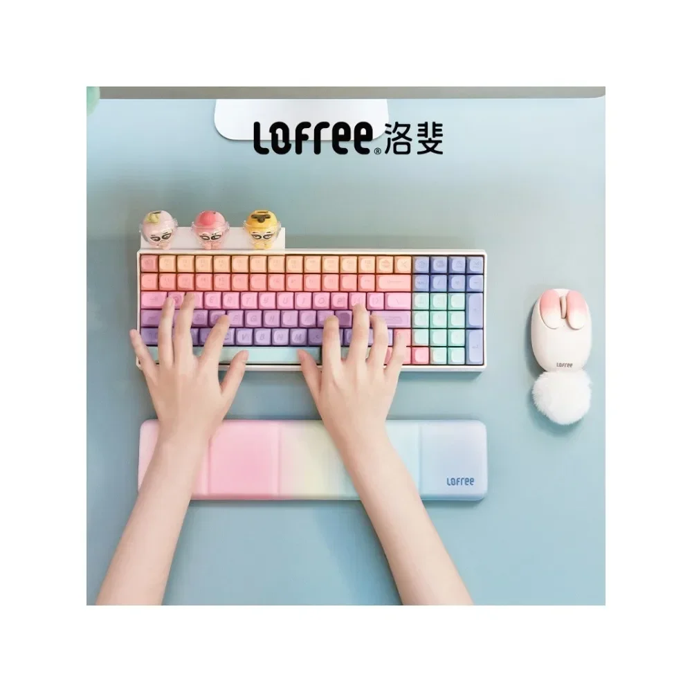 Lofree mechanical keyboard wireless bluetooth cute handle official business Wireless 2.4G red axis Notebook computer Type-C