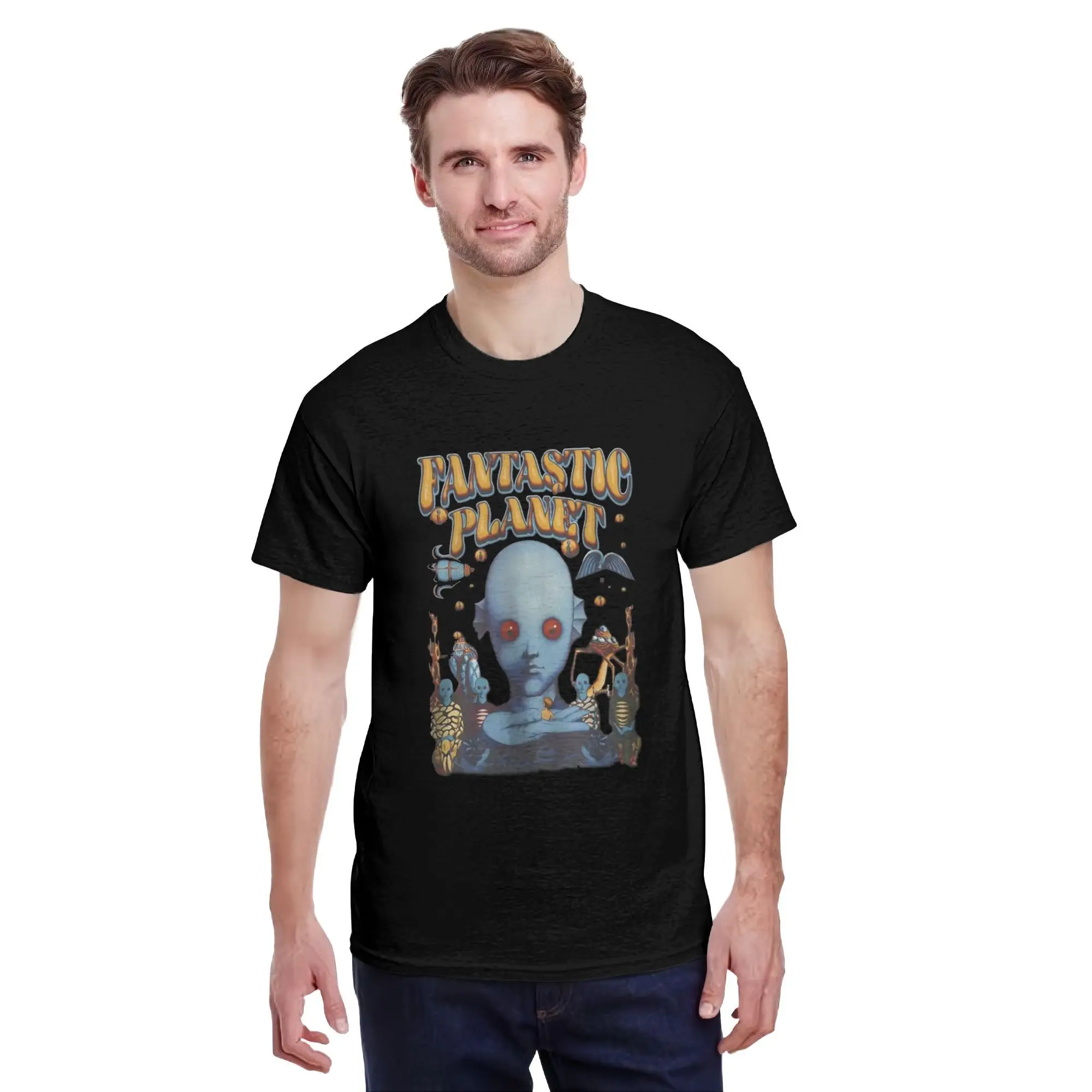 New 2025 yaer Alien   themed Fantastic Planet  t shirt men sleeve shirt
