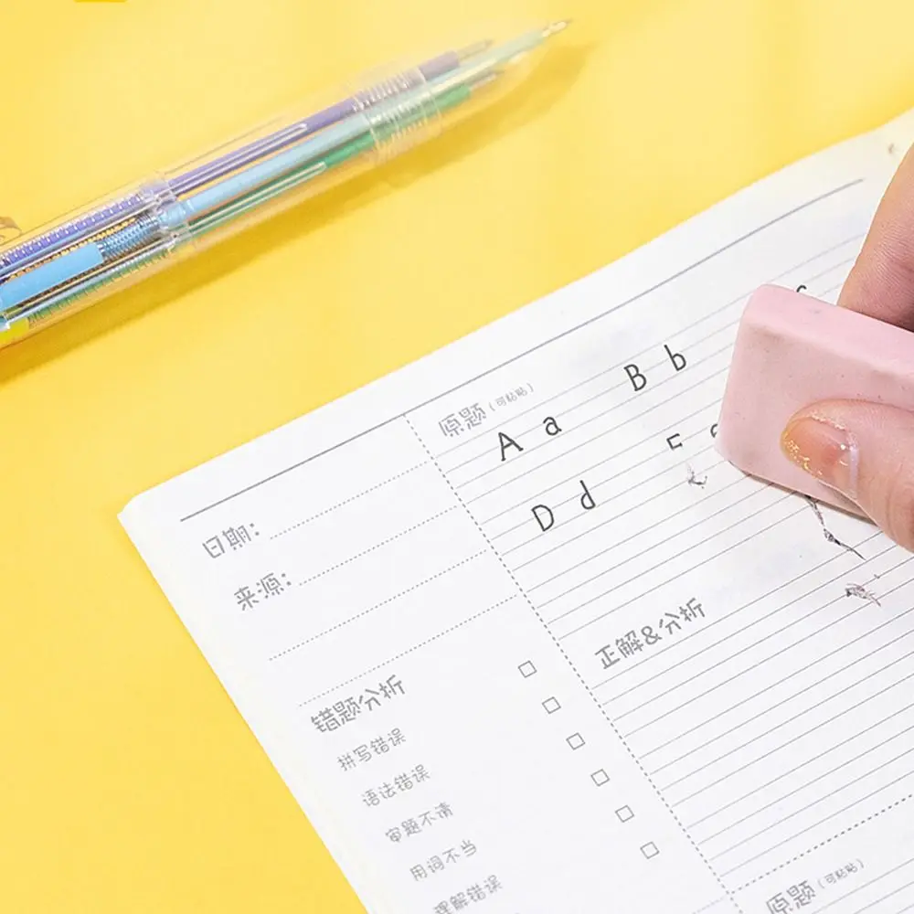 Chinês Matemática Material Escolar, Moda Bonito, Correção de Erros, Texto Simplificado, Espessado Wrong Topic Notebook, A5