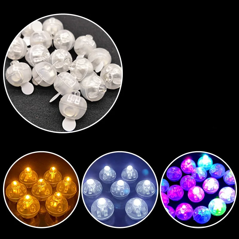 

3000 Pcs/ Lot Round Shape RGB Mini Led Flashing Ball Lamps White Balloon Lights for Christmas Party Wedding Decoration