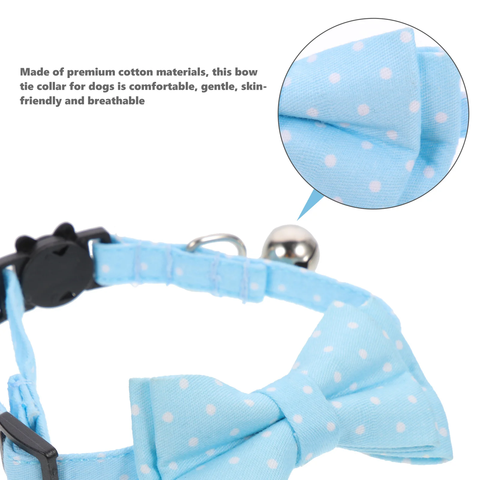 

Pet Dog Bow Tie Collar Adjustable Cotton Cat Neck Tie Bell Decorative Small Dog Collar for Parties Christmas Birthday Weddings