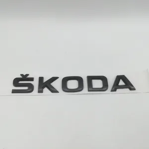 Autokarte hinter dem hinteren Kofferraum Antriebsaufkleber, Aufkleber, Aufkleber -Styling für Skoda, Silber, Schwarz, ABS, 3D, hohe Qualität, 1PC 12 Hauptverkäufe LED Kombi Lighthouse - №5