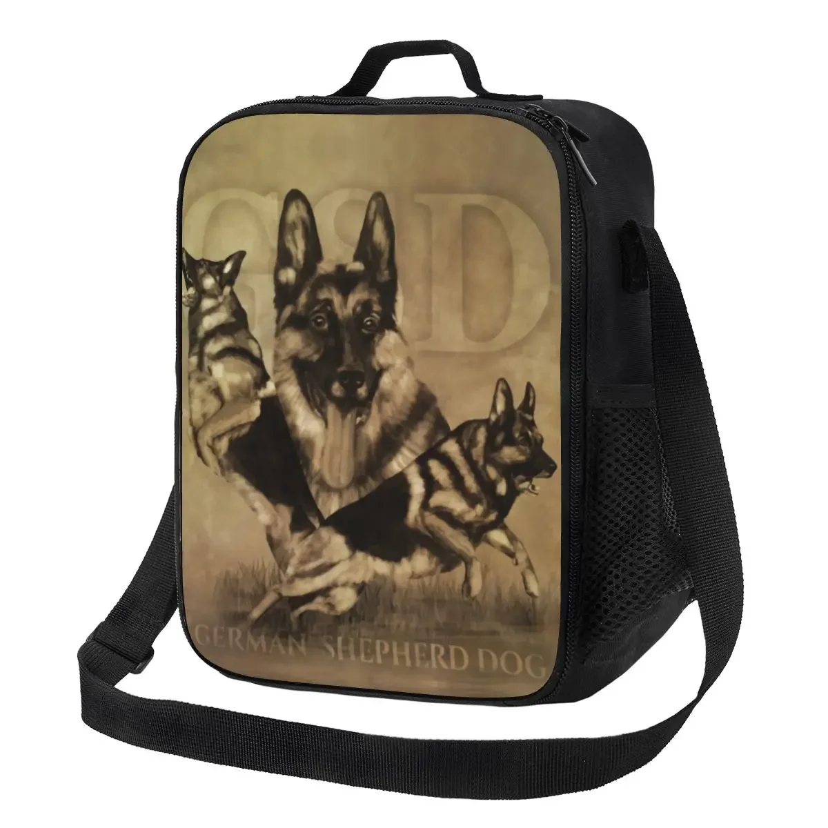 

Cute German Shepherd Insulated Lunch Bags for Outdoor Picnic Alsatian Wolf Dog Waterproof Cooler Thermal Bento Box Women Kids