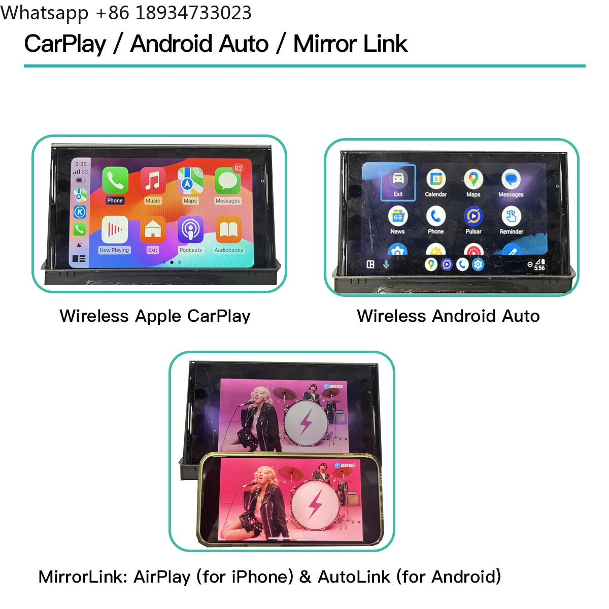 Android Auto Carplay Car Radio GPS USB for AUDI Q3 2014-2018 6.3-inch Screen With Autolink AirPlay Youtube Reverse Function