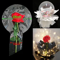 10/20/30/40/50pcs 24inch 10cm Wide Neck Transparent Bobo Balloon Wide Mouth Christmas Birthday Wedding Party Decoration Supplies