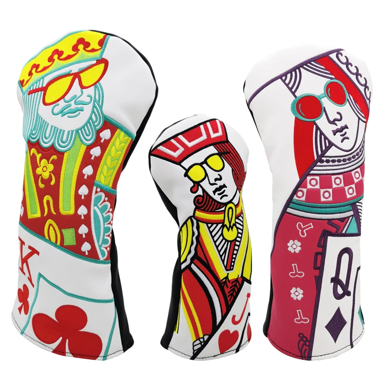JQK-Housses de sauna en cuir PU pour club de golf, couvre-tête de putter, bois de parcours, conducteur, haute qualité, #1 #3 #5