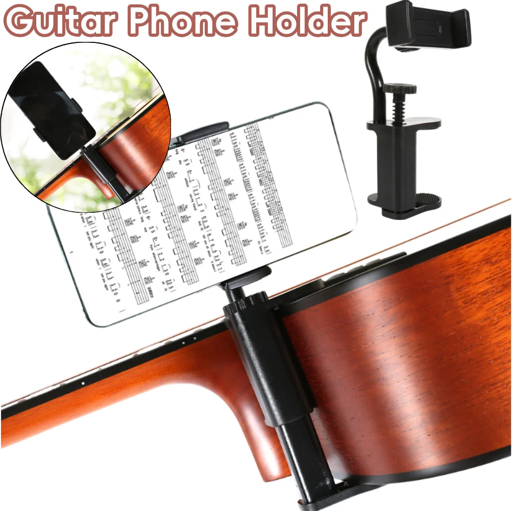 Gitarre Telefon Halter Gitarre Kopf Clip Magnetische Einstellbare Gitarre Noten Telefon Halter Freisprecheinrichtung Gitarre Ständer Halter