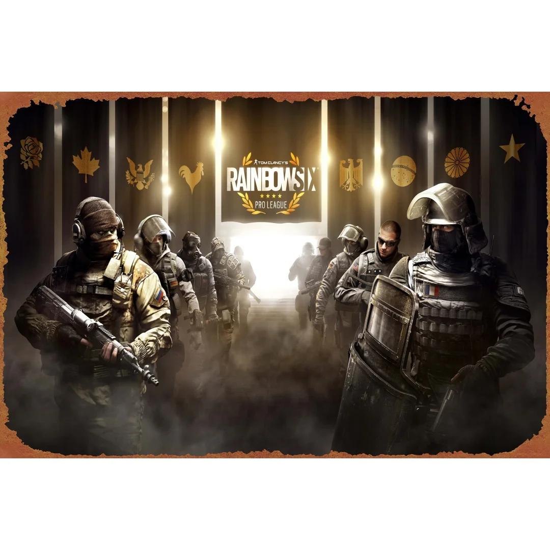 Tom Clancy's Rainbow Six Siege Game Poster 2Game Retro Metal Tin Sign