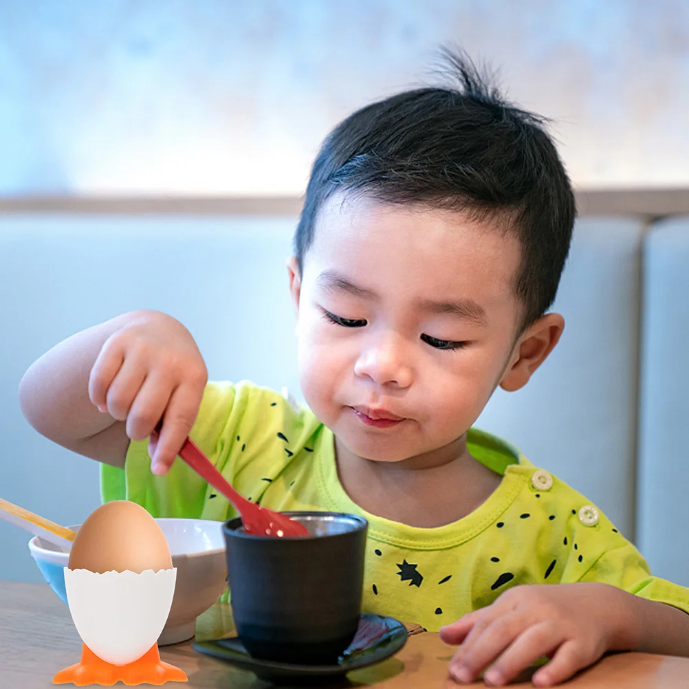 

6pcs Baby Food Tableware Holders Creative Cup Shape Breakfast Egg Cups For Boiled Eggs Kids Cutlery Kitchen Egg Storage Stand