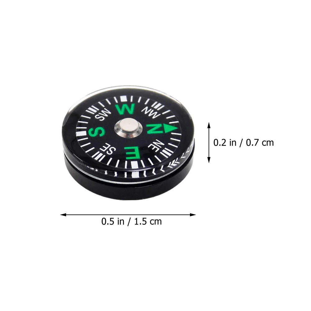 5 X Compass Lightweight for Camping Survival Gear Backpack Outdoor Button Acrylic Boating Green Direction Label Travel