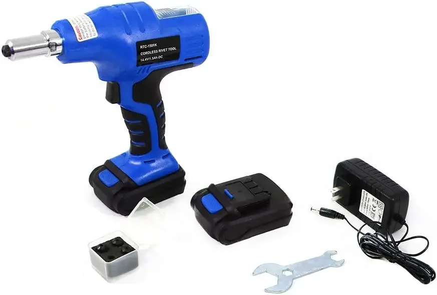 14.4 Volt Li-ion Cordless Puller Rivet Gun Tool Set 1/8 3/32 5/32 3/16