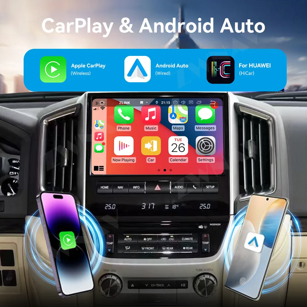 Android 11 Car Radio For Toyota Land Cruiser 200 LC200 2016 - 2022 Multimedia Audio Player Auto GPS Navig Head Unit DSP Carplay