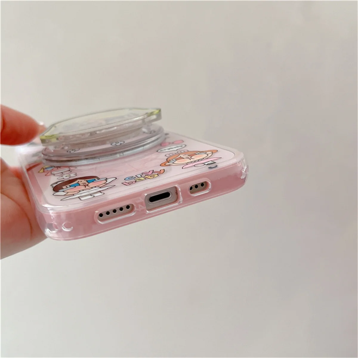 Funny Cute Crying Girl Magnetic Phone Case For iPhone 16 Pro 15 14 Pro Max Cover 2 in 1 Shockproof Cases with Holder