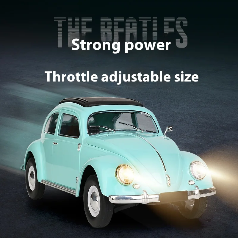 

D62mini 1:16 Proportional Simulation Remote Control Retro Beetle Classic Car Tail Drift Flat Running Car Model Children'S Toy