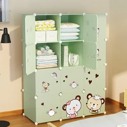 Baby Cupboard Cheap Bedrooms Wardrobes Assembly Closet For Clothes Storage Locker Folding Wardrobe Kids Children's Small Cabinet