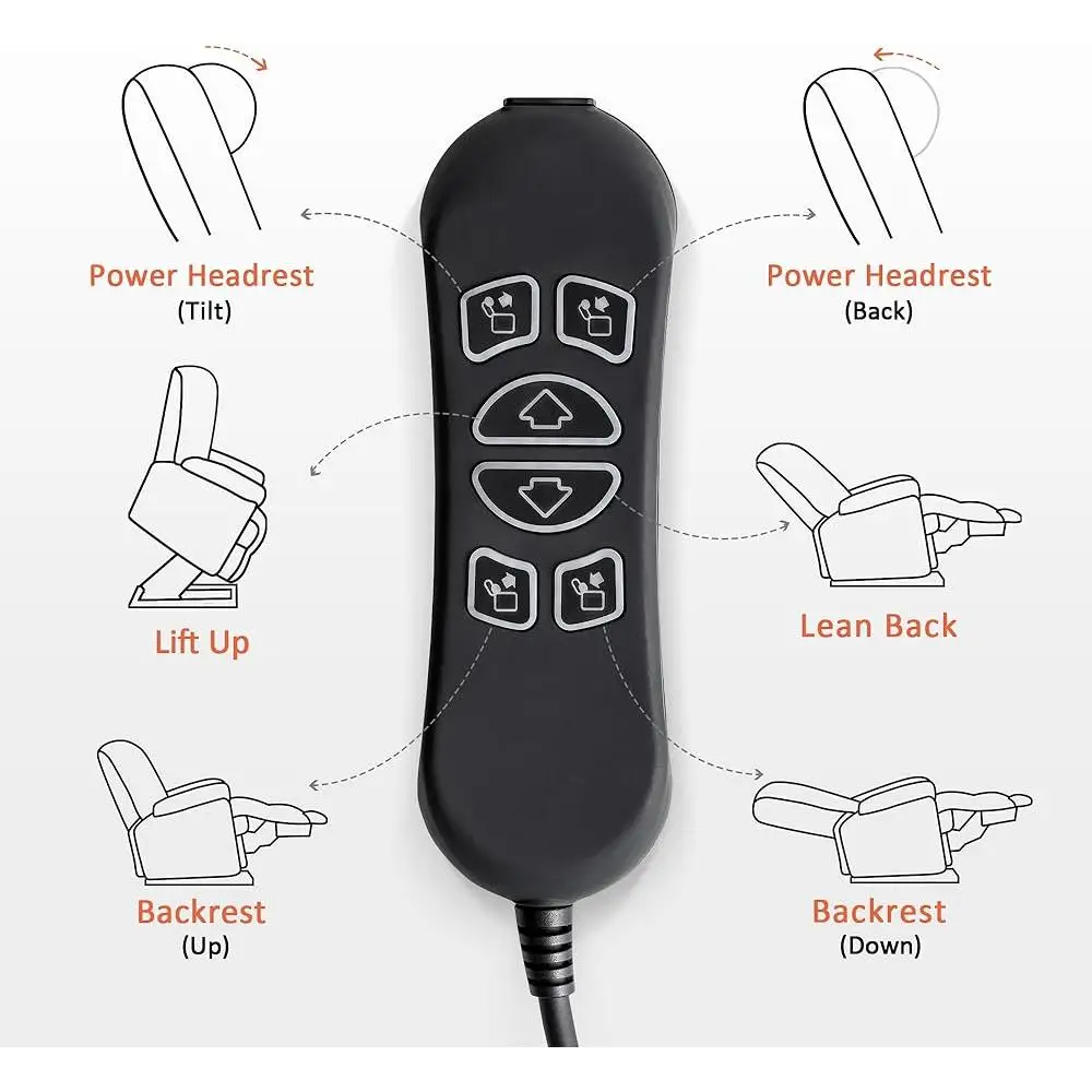 Large Dual Motor Power Lift Recliner Chair with Massage Heat Adjustable Headrest Infinite Position USB Cup Holders Easy Assemble