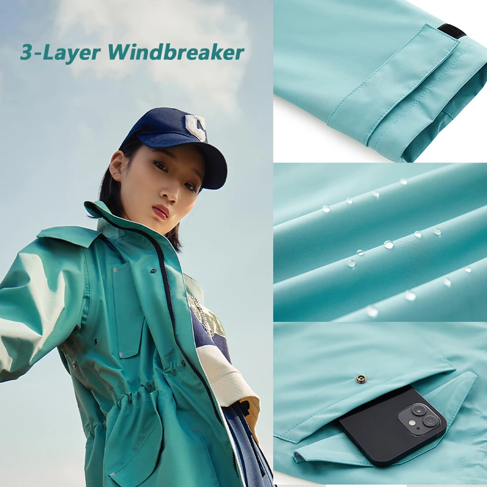 ロングトレンチコートレインコート女性男性防水ウインドブレーカ - Women'S Fashion Rain Jacket のレビューと価格