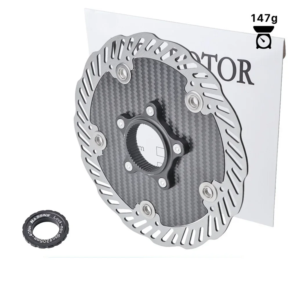 160/140mm Carbon Bremsscheibe, ultraleichte Hochfest Bremsbeläge Zubehör MTB Rennrad – Detail 10