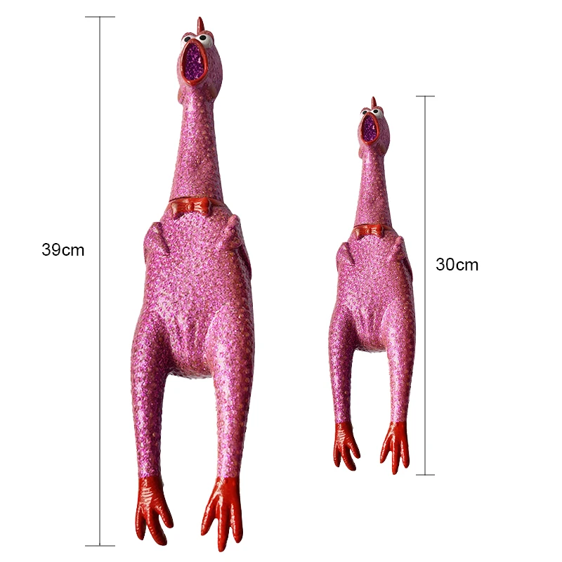 11.8/15. 75-calowy gumowy brokat wrzeszczący kurczak nowość piskliwy kurczak zabawki dla psów dekompresyjne trąbka gwizdek przyjęcia dla dziecka