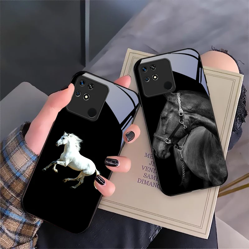 Рисунок 6 - Белая лошадь Черный для Redmi 14C