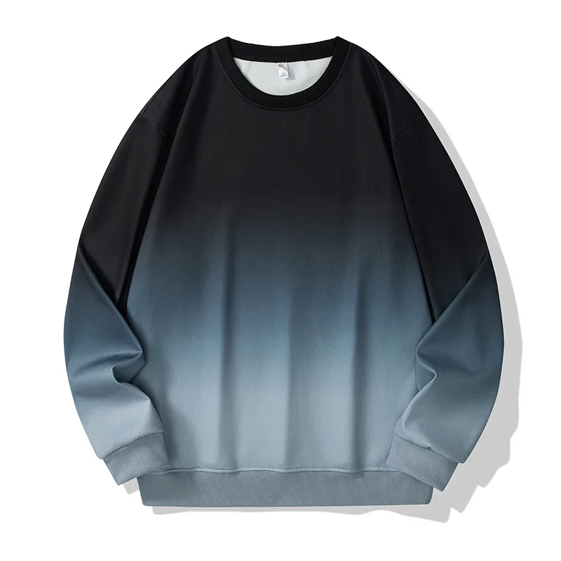 Autumn Men's Basic Round Neck Hoodie Top Men's Street Wear Casual Daily Long Sleeve Clothes Men's Comfortable Versatile Hoodie