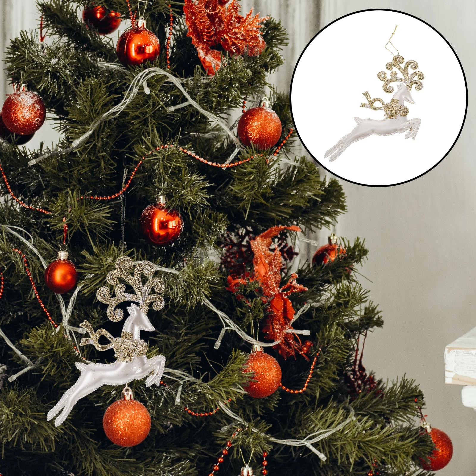 

Christmas Reindeer Ornament Hanging Ornaments Decorations Outdoor Yard Tree Pendant