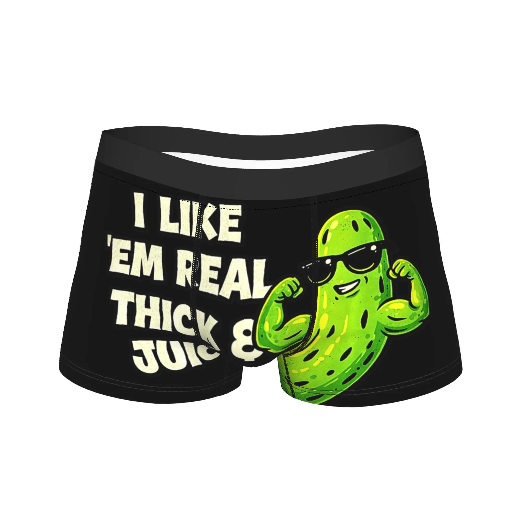 

I Like Em Real Thick & Juicy Juicy Funny Pickle Underwear Custom Boxer Shorts Trenky Man Underpants Funny Shorts Briefs Gift