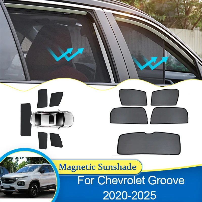 For Chevrolet Groove CN180S 2020 2021 2022 2023 2024 2025 Curtains Sunshade Shading Visor Window Mesh Car Auto Parts Accessories