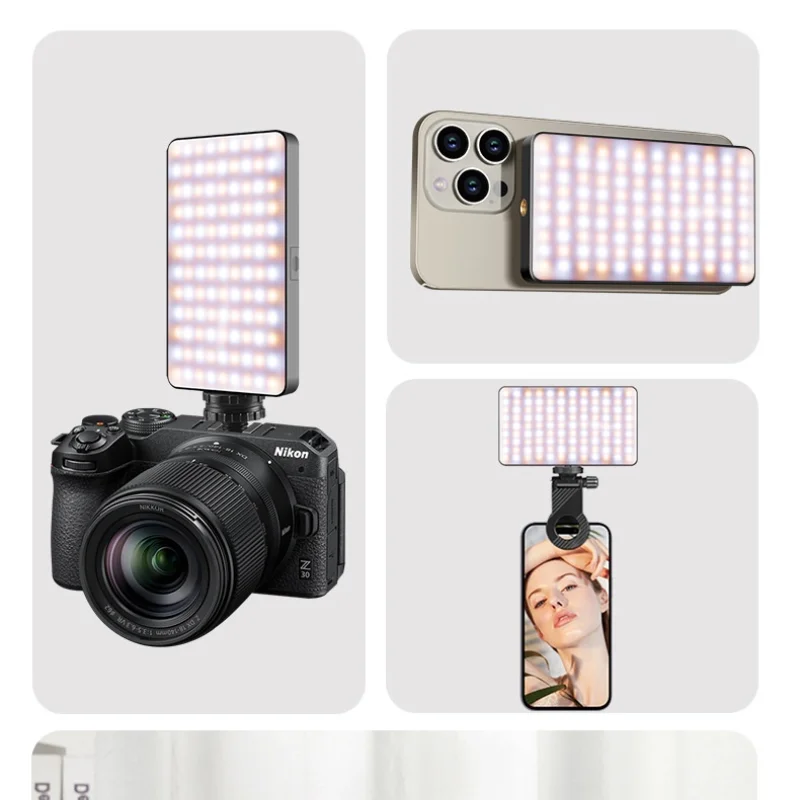 Verstelbare Helderheid Draagbare Mini Selfie Vul Licht Rgb Oplaadbare Clip Op Telefoon Laptop Tablet Camera Schieten Vergadering Licht