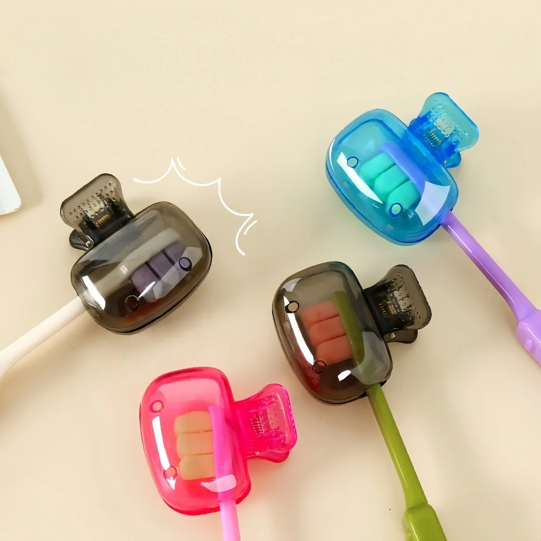 1 قطعة غطاء رأس حامل لفرشاة الأسنان البلاستيك غطاء حماية كليب المحمولة فرشاة جراب الحال بالنسبة للاستخدام المنزلي والسفر فرشاة الأسنان حامي