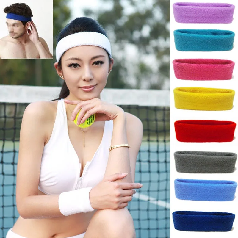 Unisex Sport Sweatband Headband for Men Women Unisex Yoga Hairband Gym Stretch Head Bands Strong Elastic Fitness Basketball Band