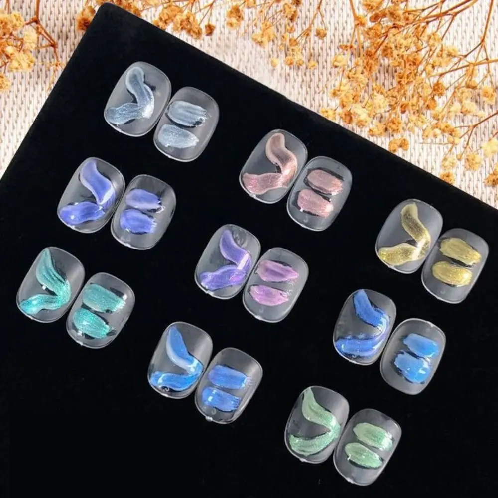 9-color 9-Grid Poke Gel High Saturation French Nail Manicure Dreamy Texture Nail Polish Delicate Nail Polish Thick Nail Art Gel