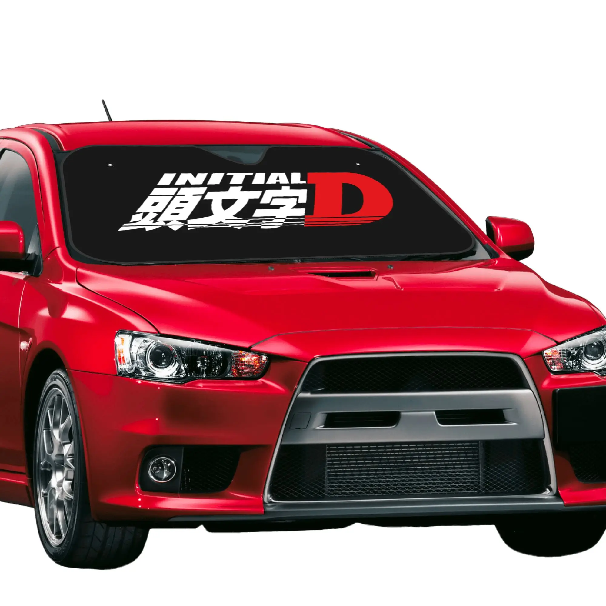 Car Front Windshield Sun Visor Heat Insulation Cover Initial D Logo UV Protection Car Sun Shade Covers Car Solar Protection